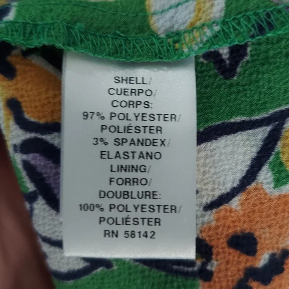 NEW Donna Morgan green floral textured dress with 1/2 sleeves - Picture 12 of 15